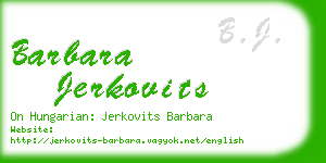 barbara jerkovits business card